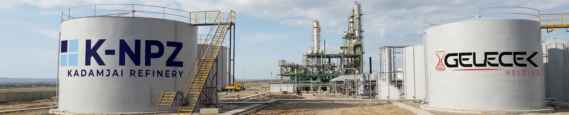 K-NPZ Kadamjai Refinery and Gelecek Holding tanks panoramic view